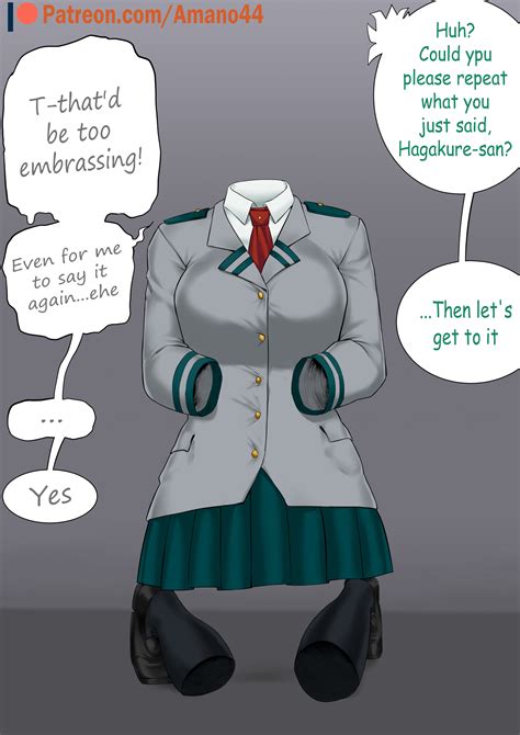 Toru Hagakure; Tsuyu Asui; Latest stories. Eri pressing her boobs on glass. by. R34Ai Art October 2, 2023, 2:02 pm. 59 Points Upvote Downvote. Nejire Hado is wet and ready. …